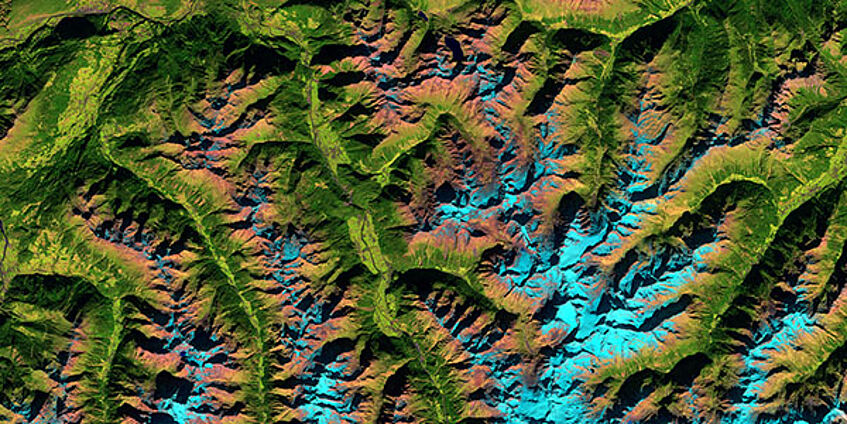 Ötztaler Alpen im Satellitenbild
