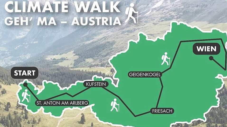 Austrian Climate Walk - Landkarte. (C) Climate Walk