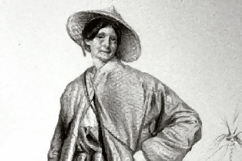 Ida Pfeiffer, Lithographie von Adolf Dauthage