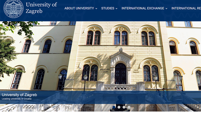 Homepage University of Zagreb